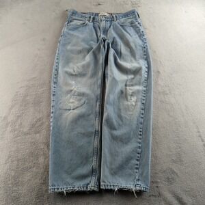 Vintage Levis 550 Jeans 34x32 Fits 32x31 Blue Light Wash Relaxed Skate Wide Y2K